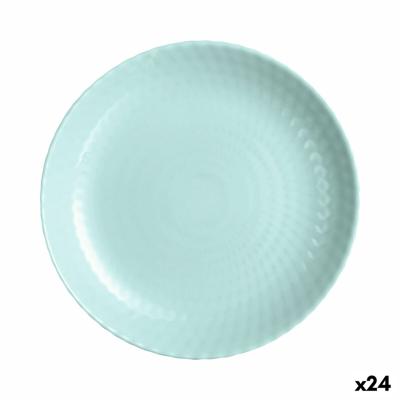 Dinerbord Luminarc Pampille Turquesa Turkoois Glas 25 cm (24 Stuks)