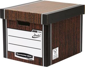 Bankers Box  premium hoge opbergdoos, ft 33 x 29,8 x 38,1 cm, houtnerf
