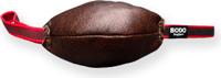BODO honden bijtrol rugbybal - Leer - 16x10cm