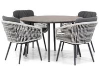 Lifestyle Western/Matale 125 cm rond dining tuinset 5-delig - thumbnail