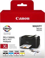 Canon inktcartridge PGI-1500XL, 1.020 - 1.200 pagina&apos;s, OEM 9182B010, 4 kleuren