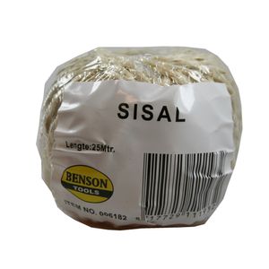 1 rol touw van sisal 100 gram 25 meter    -