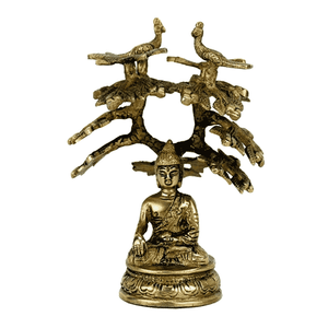 Boeddha Shakyamuni onder Bodhiboom (14 cm)