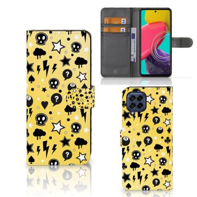 Telefoonhoesje met Naam Samsung Galaxy M53 Punk Geel Telefoonhoesje met Naam Samsung Galaxy M53 Punk Geel