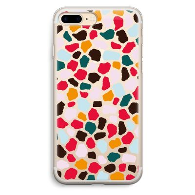 Colored Giraffe: iPhone 7 Plus Transparant Hoesje