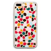Colored Giraffe: iPhone 7 Plus Transparant Hoesje