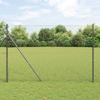 VidaXL Afrasteringspaal grijs 10 x 1,6 m (60 x 60 mm gaas)