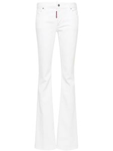 DSQUARED2 jean évasé à taille mi-haute - Blanc