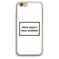 Alone: iPhone 6 Plus / 6S Plus Transparant Hoesje