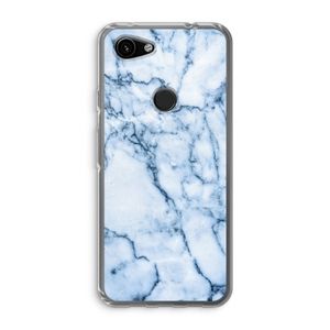 Blauw marmer: Google Pixel 3a Transparant Hoesje
