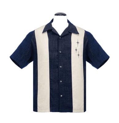 Steady 3 Star Panel Shirt Denim Cream-L