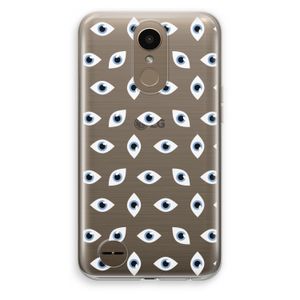 Eyes pattern: LG K10 (2017) Transparant Hoesje
