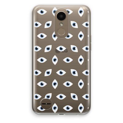 Eyes pattern: LG K10 (2017) Transparant Hoesje