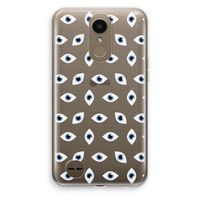 Eyes pattern: LG K10 (2017) Transparant Hoesje