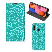 Samsung Galaxy A20s | Bookcase | Cracks Blue Samsung Galaxy A20s | Bookcase | Cracks Blue