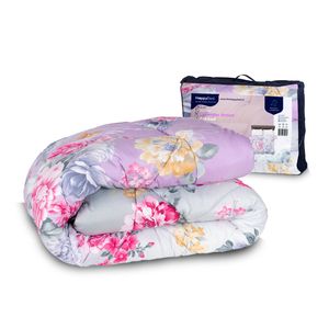 HappyBed lavendeldroom dekbed zonder overtrek 240x220 cm - Bedrukt dekbed - Gekleurd dekbed - Dekbed met print -