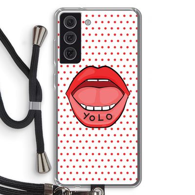 Yolo Denise: Samsung Galaxy S21 FE Transparant Hoesje met koord
