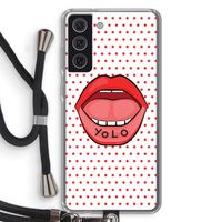 Yolo Denise: Samsung Galaxy S21 FE Transparant Hoesje met koord