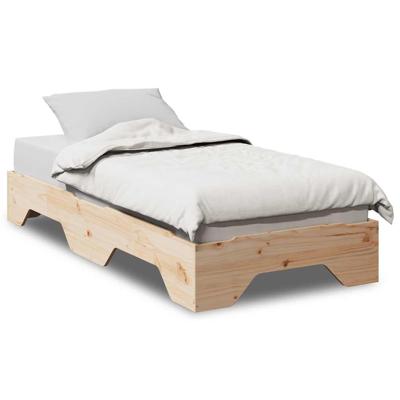 Bedframe zonder matras stapelbaar 90x200 cm massief hout