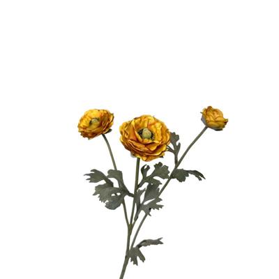 Kunstbloem Ranonkel 48cm okergeel