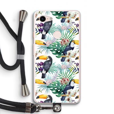 Tukans: Pixel 3 XL Transparant Hoesje met koord