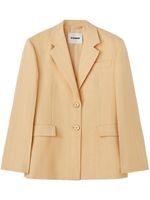 Jil Sander blazer en crêpe à simple boutonnage - Orange