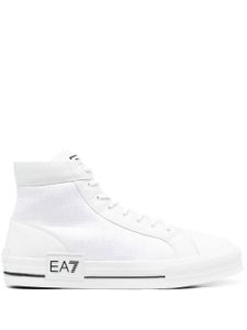 Ea7 Emporio Armani baskets montantes à lacets - Blanc