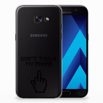 Samsung Galaxy A5 2017 Silicone-hoesje Finger Don't Touch My Phone Samsung Galaxy A5 2017 Silicone-hoesje Finger Don't Touch My Phone