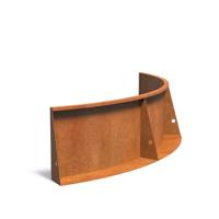 Keerwand cortenstaal binnenbocht 200x200x60cm.