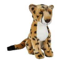 Pluche gevlekte cheetah knuffel 28 cm speelgoed   - - thumbnail