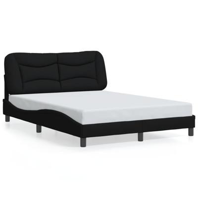 Bedframe zonder matras stof zwart 140x200 cm