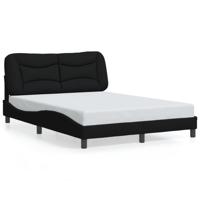 Bedframe zonder matras stof zwart 140x200 cm