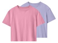 Esmara Kids Set van 2 kinder T-shirts (roze/paars, 146/152)