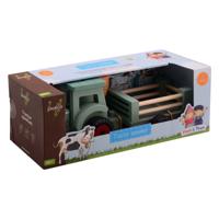 Johntoy Fien & teun houten tractor met accesoires - 7dlg.