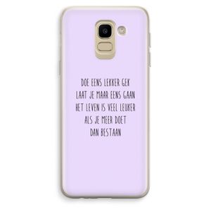 Gek: Samsung Galaxy J6 (2018) Transparant Hoesje