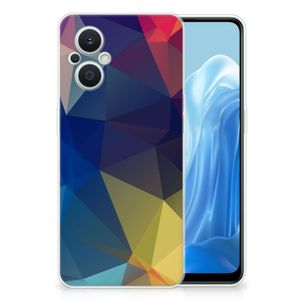 OPPO Reno8 Lite TPU Hoesje Polygon Dark