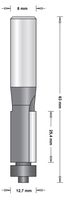 8 MM KANTENFREES MET ONDERLAGER 12.7X63