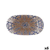 Snackdienblad Bidasoa Deneb Hydrozero Bruin 26 x 14,5 cm (6 Stuks)