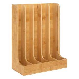 Koffie cups/capsules houder dispenser - bamboe hout - 23 x 11 x 29 cm - voor 70 capsules