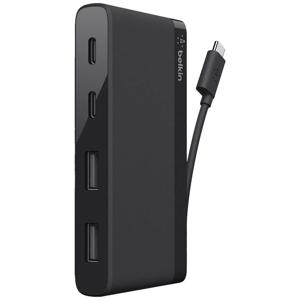 Belkin F4U090btBLK USB-C (USB 3.2 Gen 1) multiport hub 2 + 2 poorten Zwart