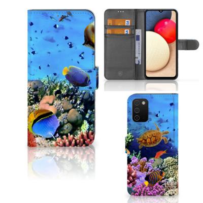Samsung Galaxy A03s | Telefoonhoesje | Met pasjeshouder | Vissen