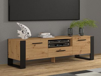 Tv-meubel NAKUMI 3 deuren 160 cm artisan eik