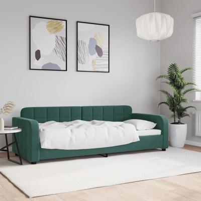 Slaapbank 80x200 cm fluweel donkergroen