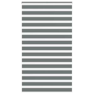 VidaXL Zebra rolgordijn 125x230 cm stofbreedte 120,9 cm donkergrijs