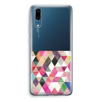 Gekleurde driehoekjes: Huawei P20 Transparant Hoesje