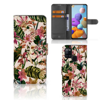 Samsung Galaxy A21s Hoesje Flowers - thumbnail