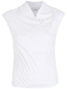 Amir Slama blouse cache-cœur à design sans manches - Blanc