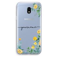 Gele bloemen: Samsung Galaxy J3 (2017) Transparant Hoesje - thumbnail