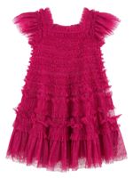 NEEDLE & THREAD KIDS robe évasée Lisette à volants - Rose