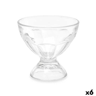 Glas voor ijs en milkshakes Vivalto Transparant Glas 280 ml (6 Stuks)